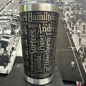 Formula 1 World Champions Word Salad 20oz Tumbler Mug Laser Digital file SVG