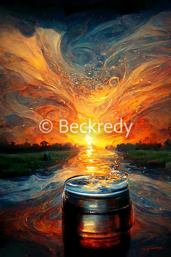 Drinks at Sunset - Digital Download Image by Beckredy.