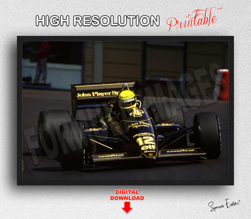 Ayrton Senna Lotus 97T 1985 Monaco Digital Download Image