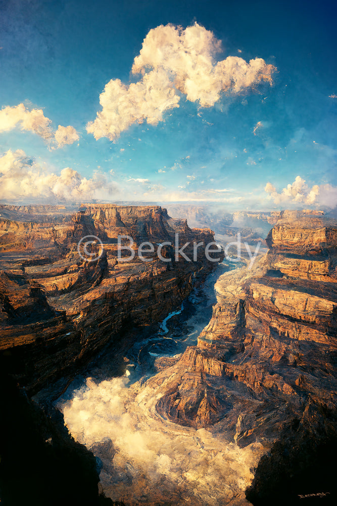 Grand Canyon in the Clouds - Digital Download Image by Beckredy.